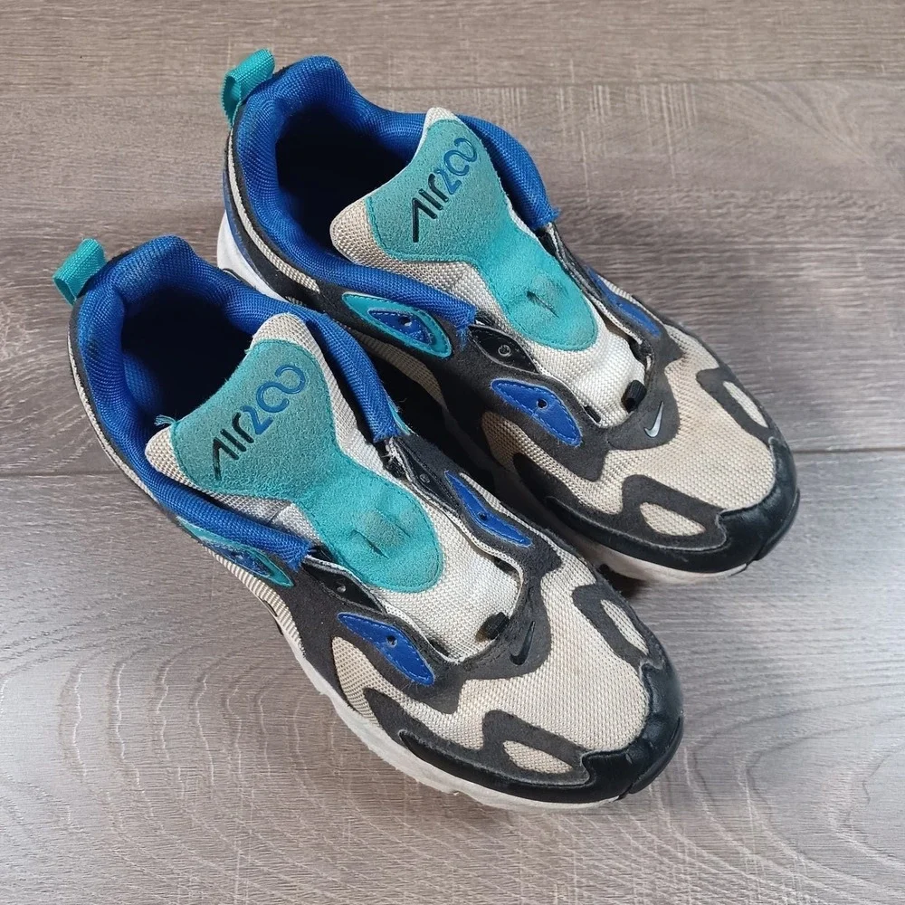 Nike‎ Air Max 200 Youth Bubble Pack Hyper Blue Sneakers No Laces Youth Kids 5